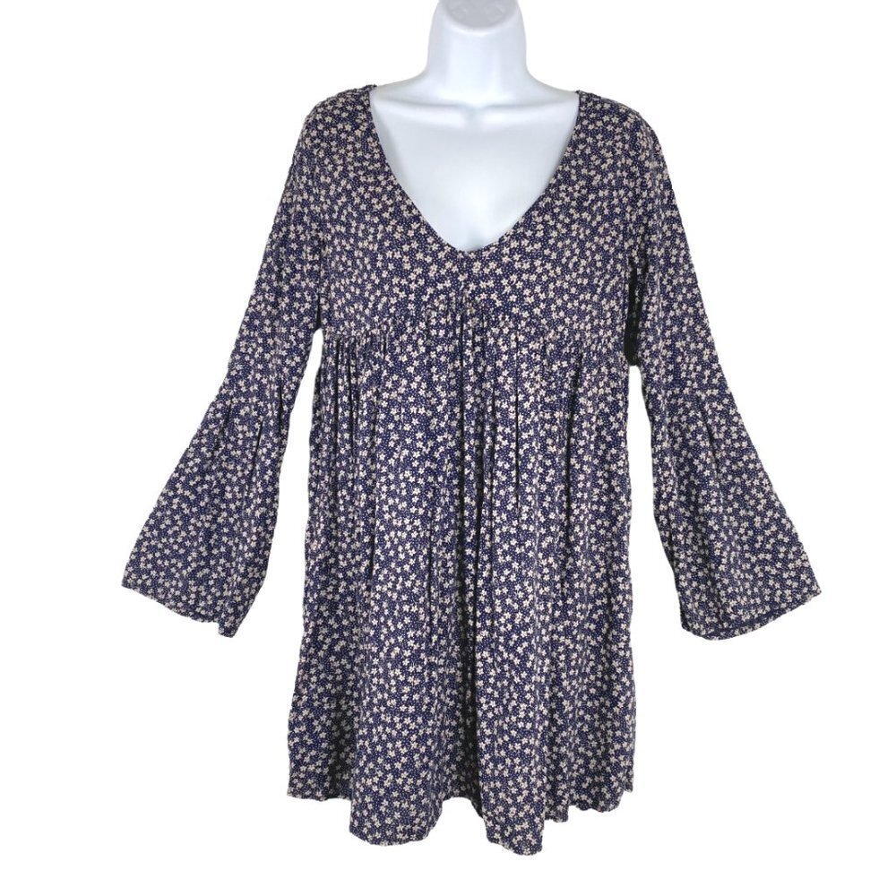 Denim & Supply Ralph Lauren Tunic Babydoll Top XS Floral Print Boho Y2K TP-1111